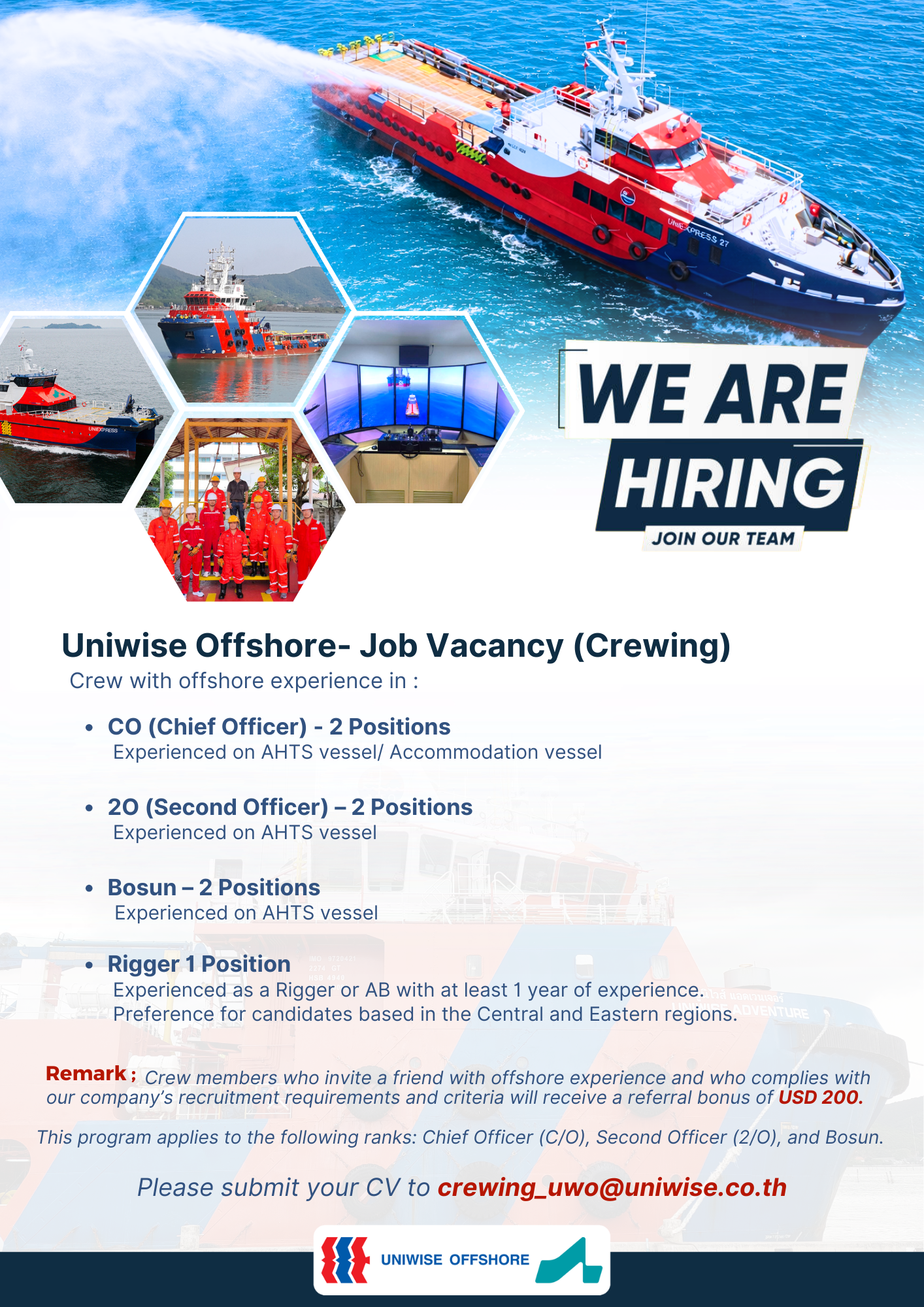 Uniwise Offshore- Job Vacancy